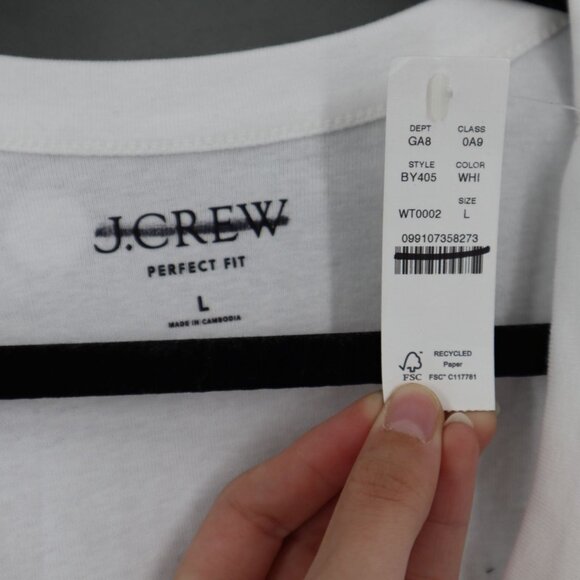 J. Crew Perfect Fit Tank Top Womens White Minimalist Casual Layering Beach NWD - Picture 2 of 8